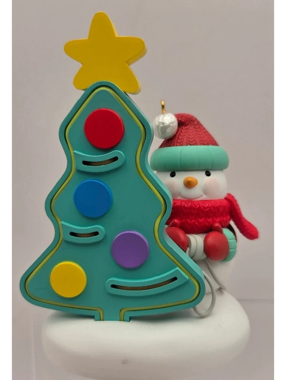 Hallmark Keepsake 2024 Light It Up! Magic Light Christmas Tree Ornament Snowman